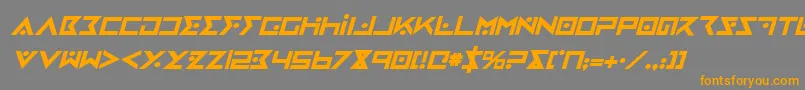 IronCobraBoldItalic Font – Orange Fonts on Gray Background