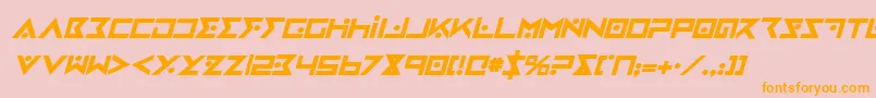 IronCobraBoldItalic Font – Orange Fonts on Pink Background