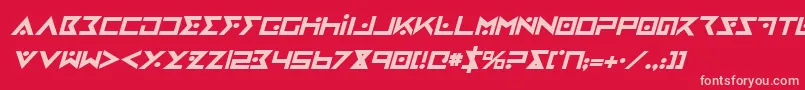 IronCobraBoldItalic Font – Pink Fonts on Red Background