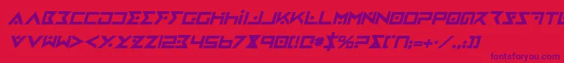 IronCobraBoldItalic Font – Purple Fonts on Red Background