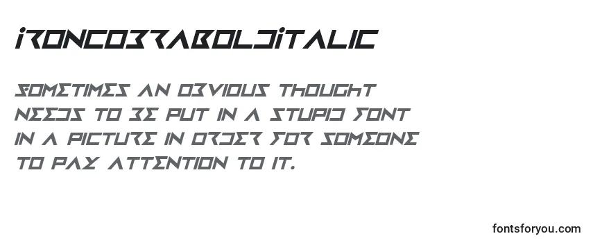 Шрифт IronCobraBoldItalic