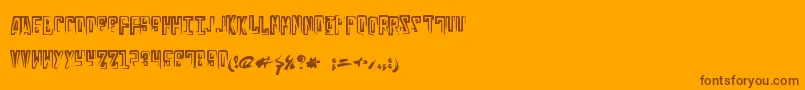 Russianline Font – Brown Fonts on Orange Background