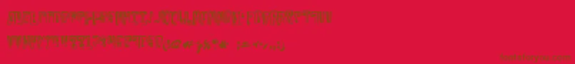 Russianline Font – Brown Fonts on Red Background