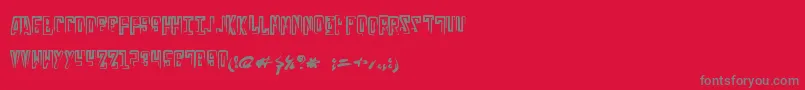 Russianline Font – Gray Fonts on Red Background