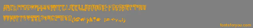 Russianline Font – Orange Fonts on Gray Background