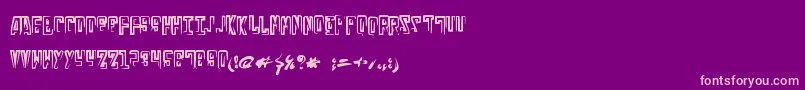 Russianline Font – Pink Fonts on Purple Background