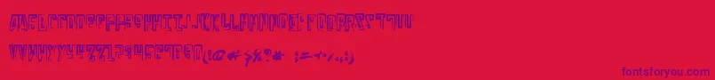 Russianline Font – Purple Fonts on Red Background