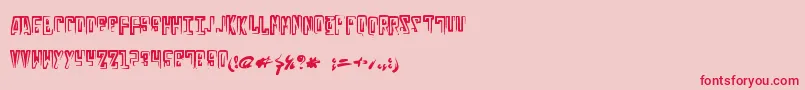 Russianline Font – Red Fonts on Pink Background