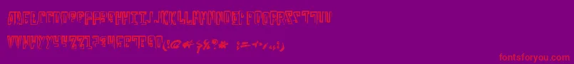 Russianline Font – Red Fonts on Purple Background