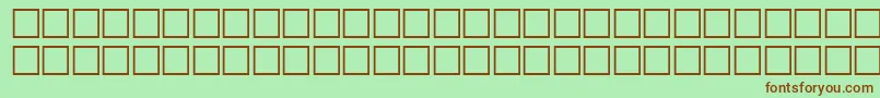 McsHor1SINormal2000-fontti – ruskeat fontit vihreällä taustalla