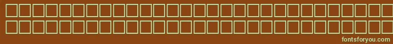 McsHor1SINormal2000-fontti – vihreät fontit ruskealla taustalla