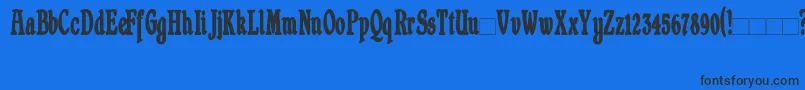 ShrewsburyCondensedBold Font – Black Fonts on Blue Background