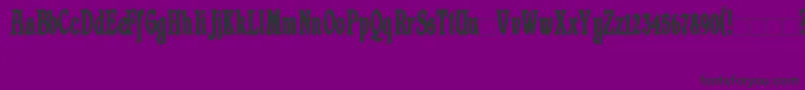 ShrewsburyCondensedBold-Schriftart – Schwarze Schriften auf violettem Hintergrund