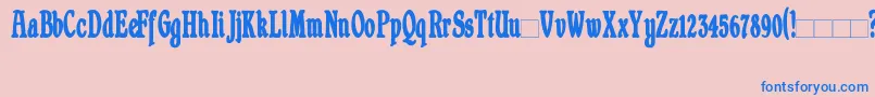 ShrewsburyCondensedBold Font – Blue Fonts on Pink Background