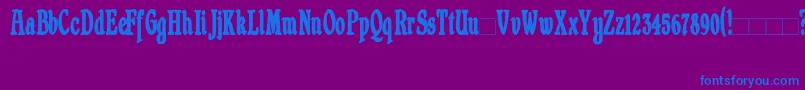 ShrewsburyCondensedBold-Schriftart – Blaue Schriften auf violettem Hintergrund