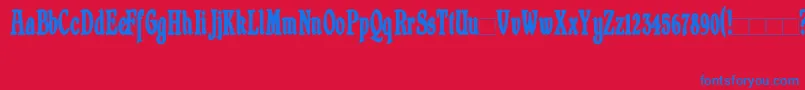 ShrewsburyCondensedBold Font – Blue Fonts on Red Background