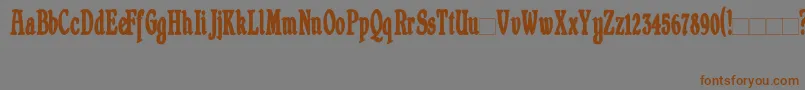 ShrewsburyCondensedBold Font – Brown Fonts on Gray Background