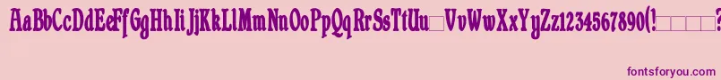 ShrewsburyCondensedBold-Schriftart – Violette Schriften auf rosa Hintergrund