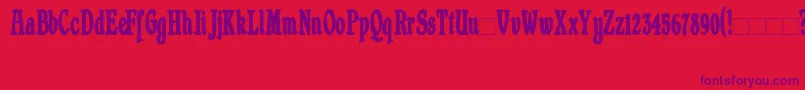 ShrewsburyCondensedBold Font – Purple Fonts on Red Background