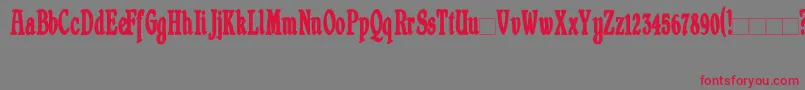 Шрифт ShrewsburyCondensedBold – красные шрифты на сером фоне