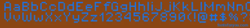 Шрифт Pixeloperator8 – синие шрифты на коричневом фоне