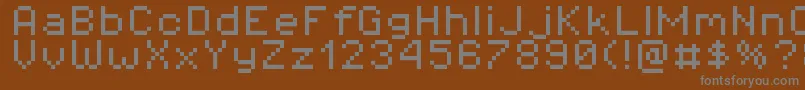 Шрифт Pixeloperator8 – серые шрифты на коричневом фоне