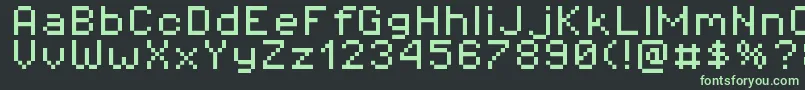 Czcionka Pixeloperator8 – zielone czcionki na czarnym tle