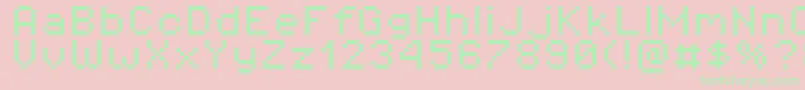 Pixeloperator8 Font – Green Fonts on Pink Background