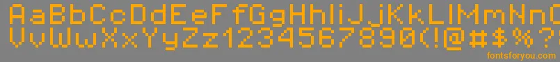 fuente Pixeloperator8 – Fuentes Naranjas Sobre Fondo Gris