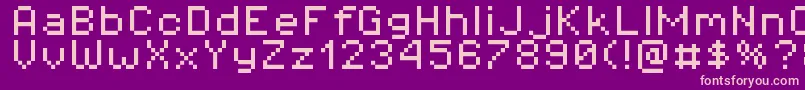 Pixeloperator8 Font – Pink Fonts on Purple Background