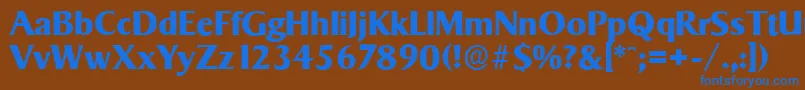SigvarserialXboldRegular Font – Blue Fonts on Brown Background