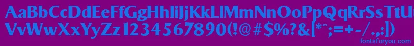 SigvarserialXboldRegular Font – Blue Fonts on Purple Background