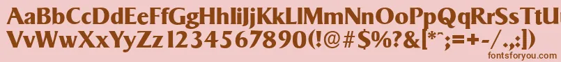 SigvarserialXboldRegular Font – Brown Fonts on Pink Background