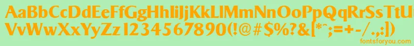 SigvarserialXboldRegular Font – Orange Fonts on Green Background
