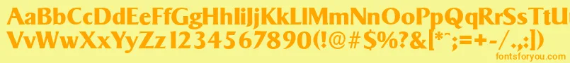 SigvarserialXboldRegular Font – Orange Fonts on Yellow Background
