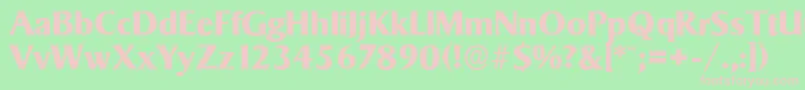 SigvarserialXboldRegular Font – Pink Fonts on Green Background