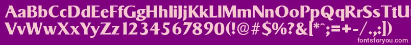 SigvarserialXboldRegular Font – Pink Fonts on Purple Background