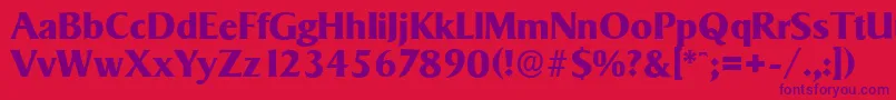 SigvarserialXboldRegular Font – Purple Fonts on Red Background