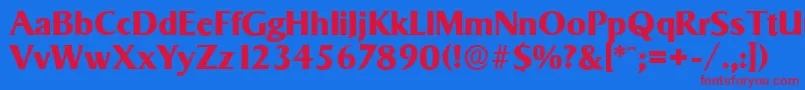 SigvarserialXboldRegular Font – Red Fonts on Blue Background