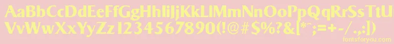 SigvarserialXboldRegular Font – Yellow Fonts on Pink Background