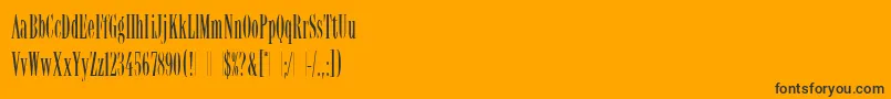 LatinoElongatedLetPlain.1.0 Font – Black Fonts on Orange Background