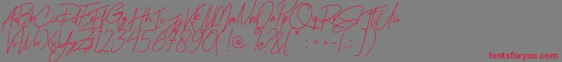 Rhesmanisa Font – Red Fonts on Gray Background