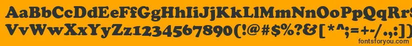 CooperBlackRegular Font – Black Fonts on Orange Background