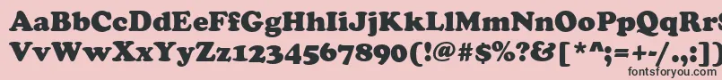 CooperBlackRegular Font – Black Fonts on Pink Background