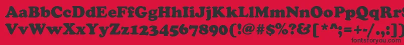 CooperBlackRegular Font – Black Fonts on Red Background