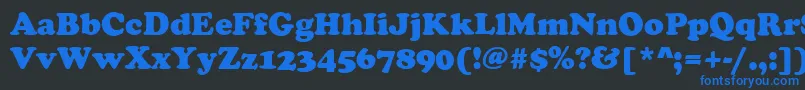 CooperBlackRegular Font – Blue Fonts on Black Background