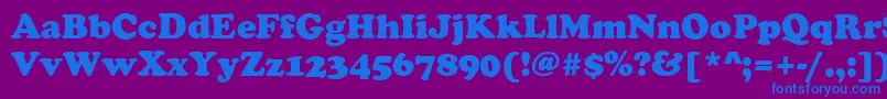 CooperBlackRegular Font – Blue Fonts on Purple Background