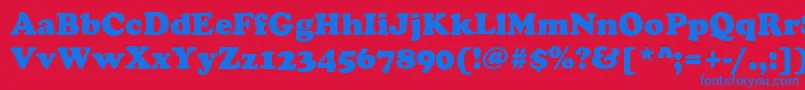 CooperBlackRegular Font – Blue Fonts on Red Background