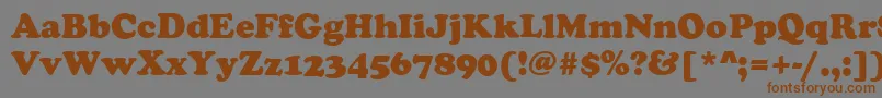 CooperBlackRegular Font – Brown Fonts on Gray Background