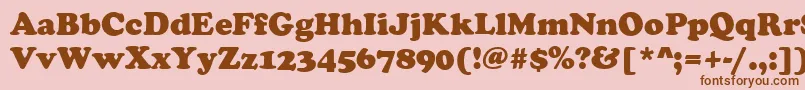 CooperBlackRegular Font – Brown Fonts on Pink Background